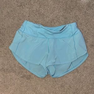 Blue lululemon speed up shorts barely worn very good condition